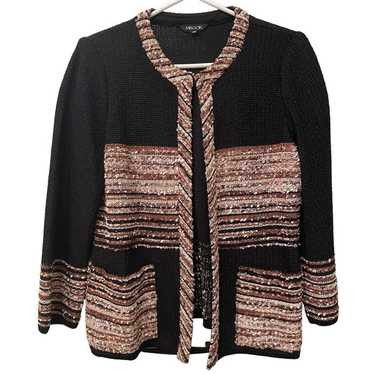 Mismo Misook Jacket Women’s S Knit Confetti Black… - image 1