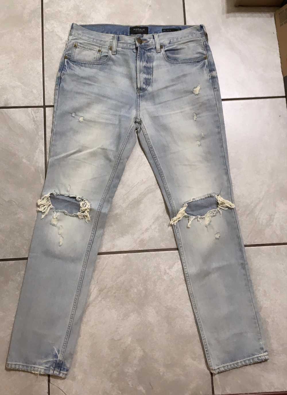 Pacsun Pacsun Light Blue distressed Slim Denim Je… - image 1