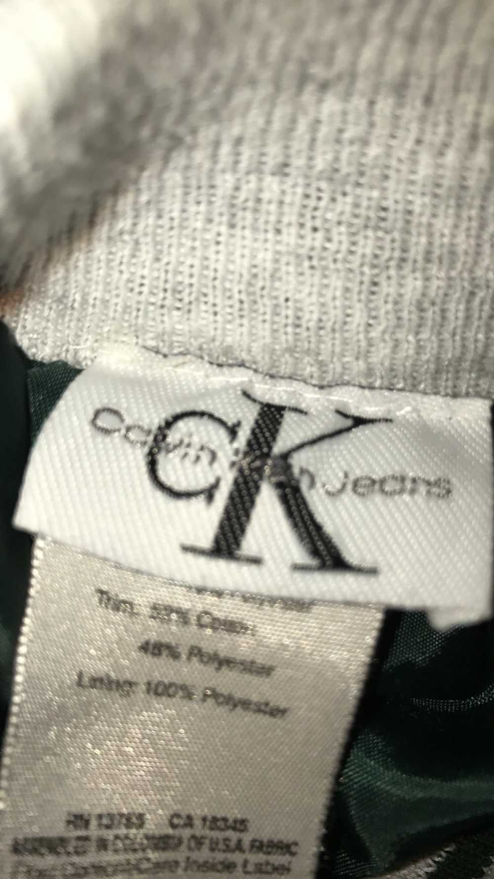 Calvin Klein CK Vintage Green/white varsity Jacket - image 3