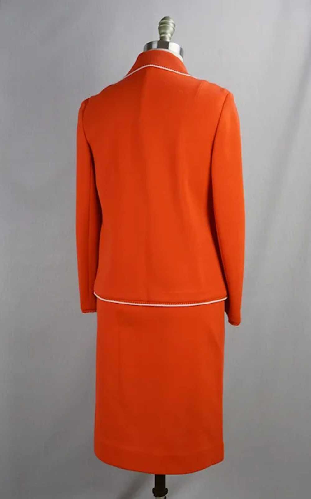 60s 3 Piece Tangerine Suit by Butte Knit, Sz 12 - image 10