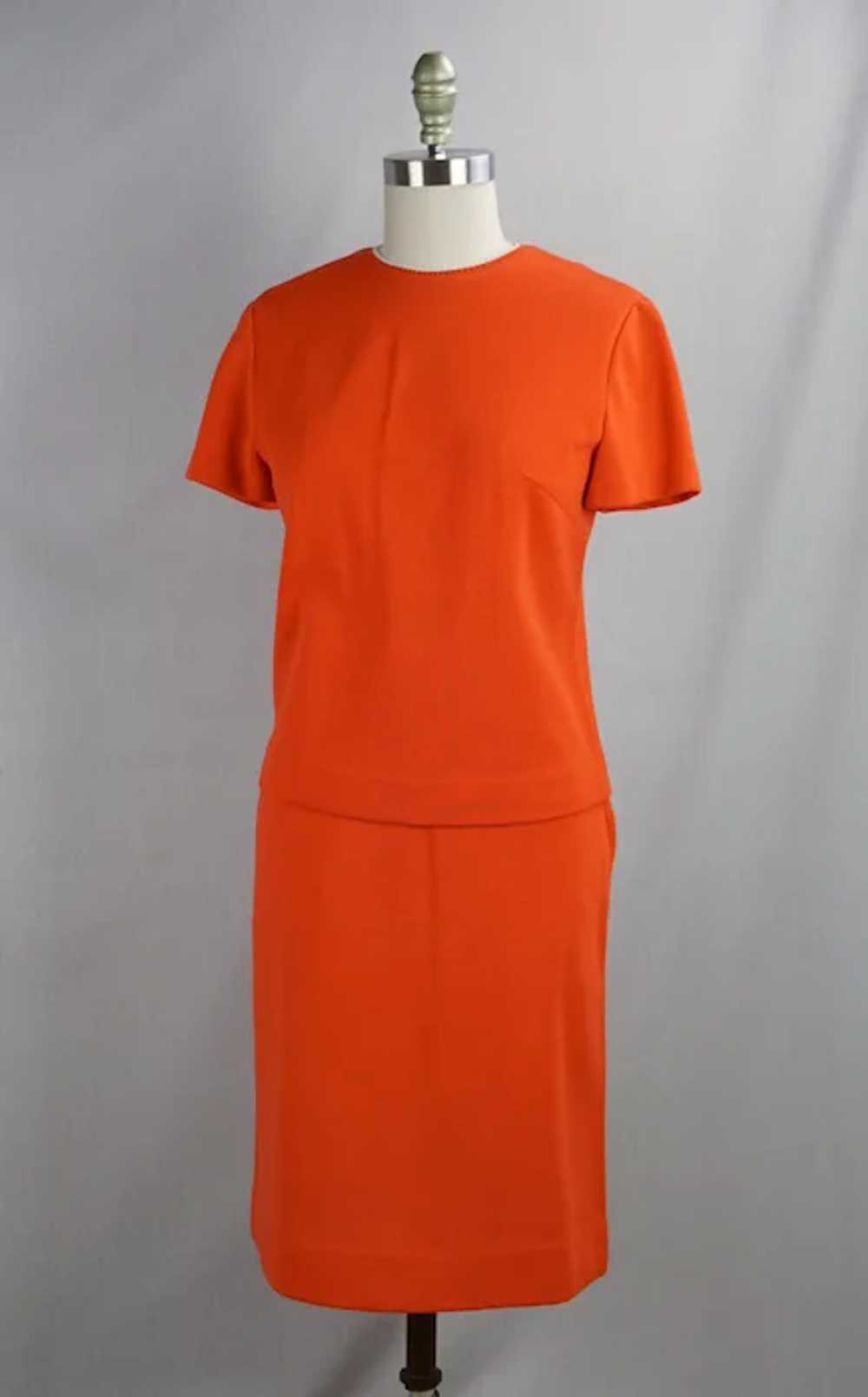 60s 3 Piece Tangerine Suit by Butte Knit, Sz 12 - image 2