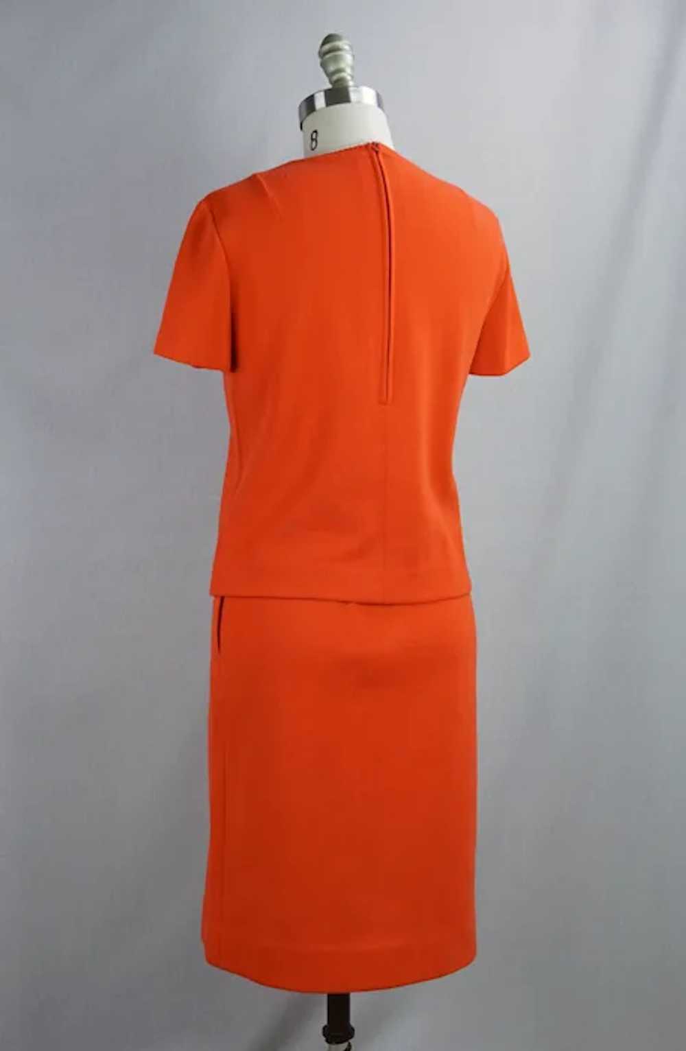 60s 3 Piece Tangerine Suit by Butte Knit, Sz 12 - image 3