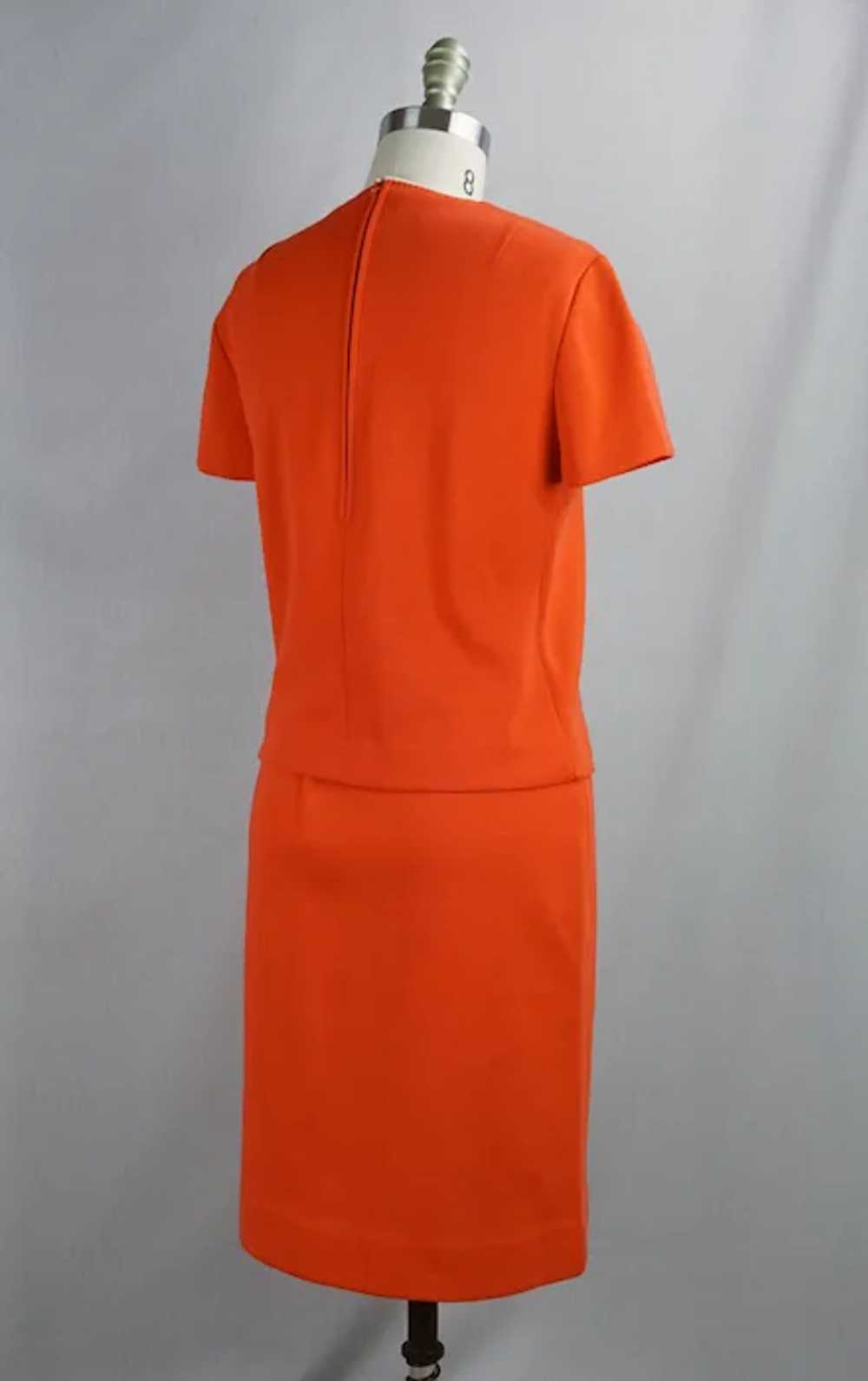 60s 3 Piece Tangerine Suit by Butte Knit, Sz 12 - image 4