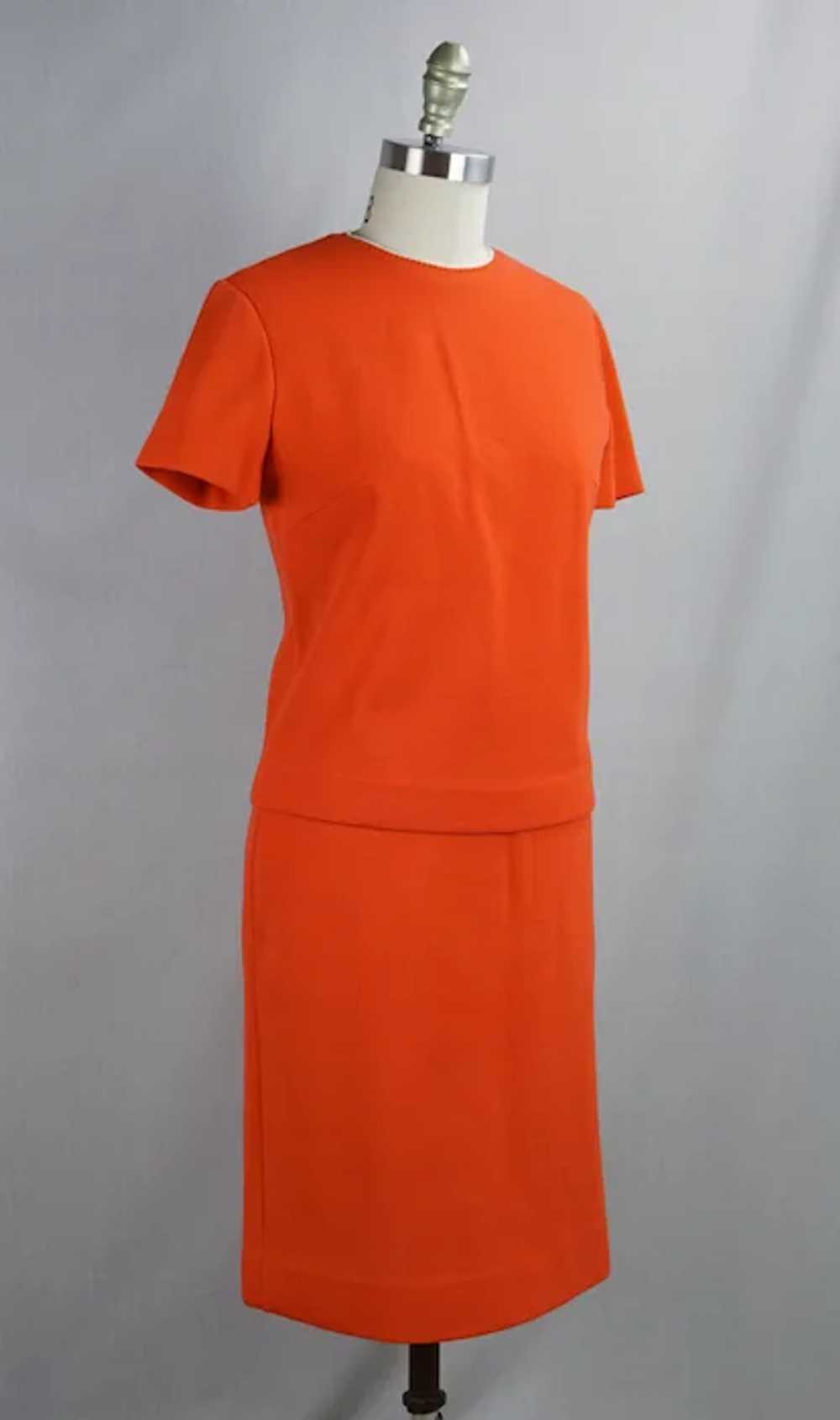 60s 3 Piece Tangerine Suit by Butte Knit, Sz 12 - image 7