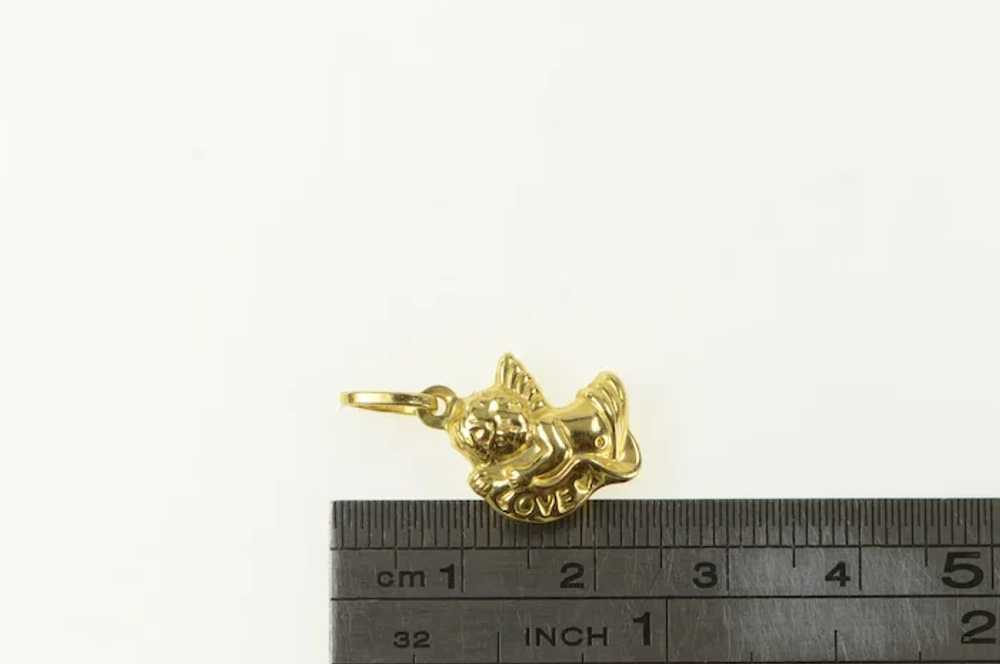 18K Puffy Cupid Love Cherub Angel Charm/Pendant Y… - image 4