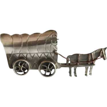 Sterling Pin Horse Drawn Conestoga Wagon