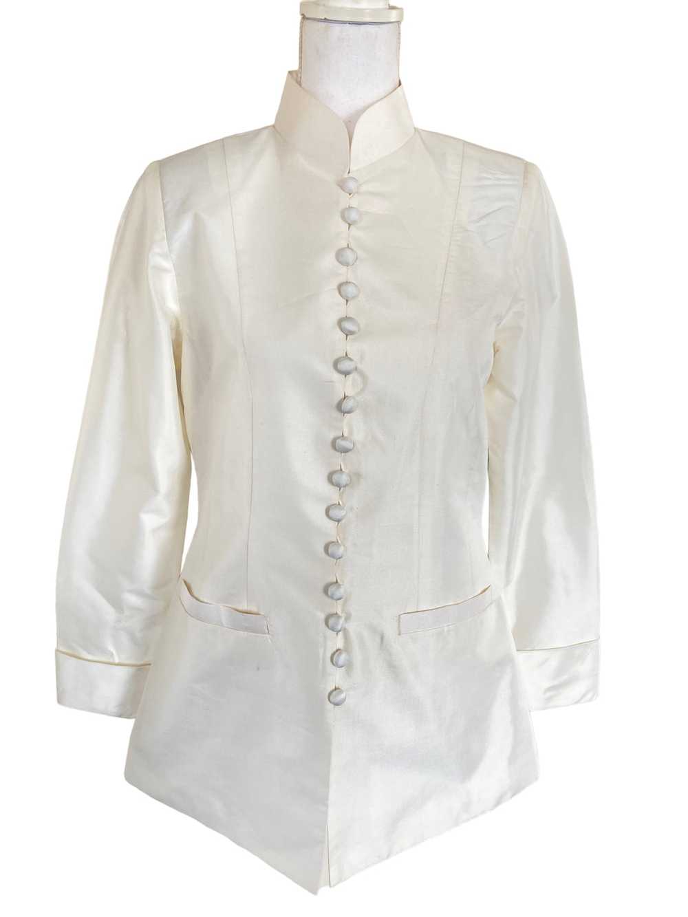 Richard K Tsao White Silk Jacket, S - image 1