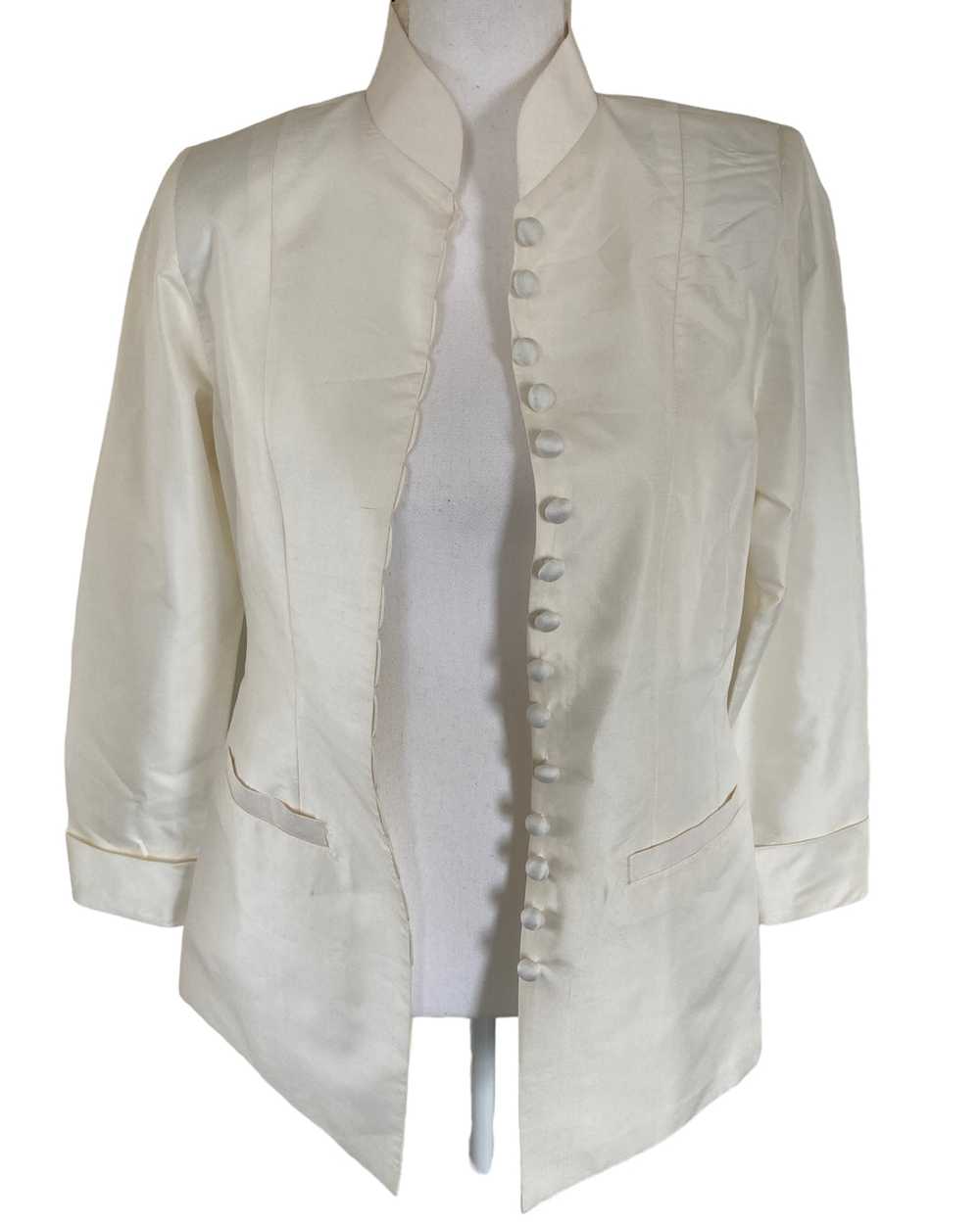 Richard K Tsao White Silk Jacket, S - image 6