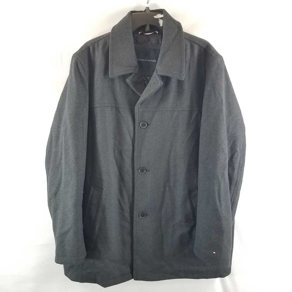 Tommy Hilfiger Men Grey Pea Coat XL - image 1
