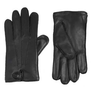 LOUIS VUITTON M75555 apparel logo Glove gloves Leather Black