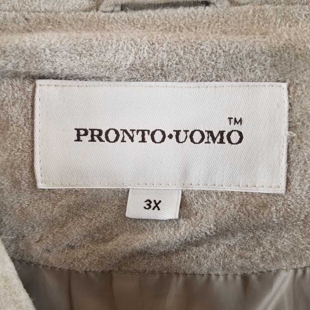 Pronto Uomo Men Grey Leather Shirt 3X - image 3