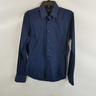 Zara Man Button Up Size M Navy Blue - image 1