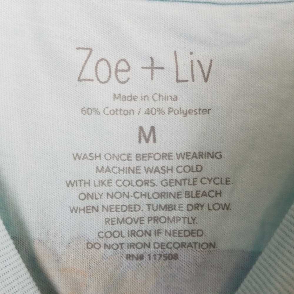 Zoe + Liv Light Blue Women T Shirt M - image 3