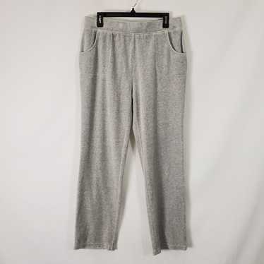 Chico's Zenergy Women Gray Velour Pants Sz 1 NWT - image 1