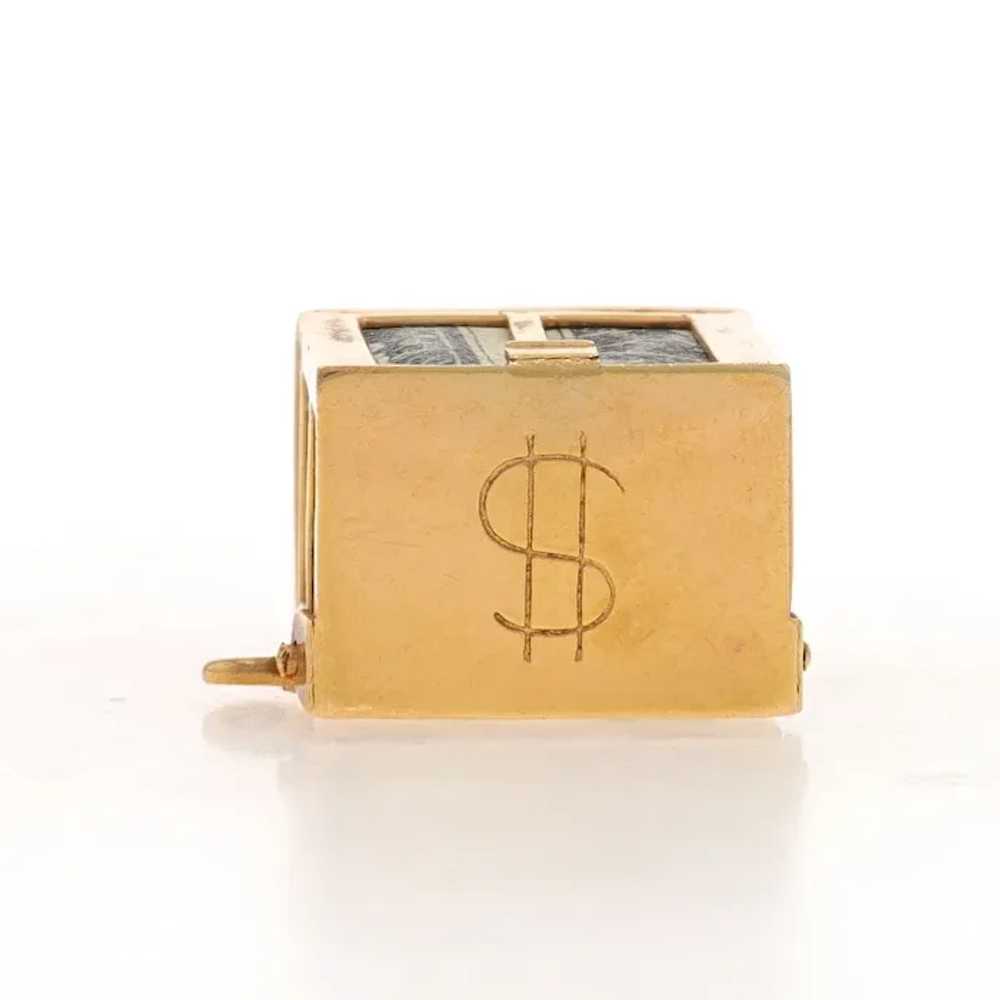 Yellow Gold Mad Money Charm - 14k Emergency $1 U.… - image 4