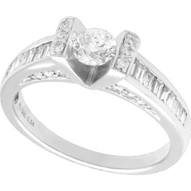 Contemporary 0.72 Cttw Diamond and 14k White Gold… - image 1