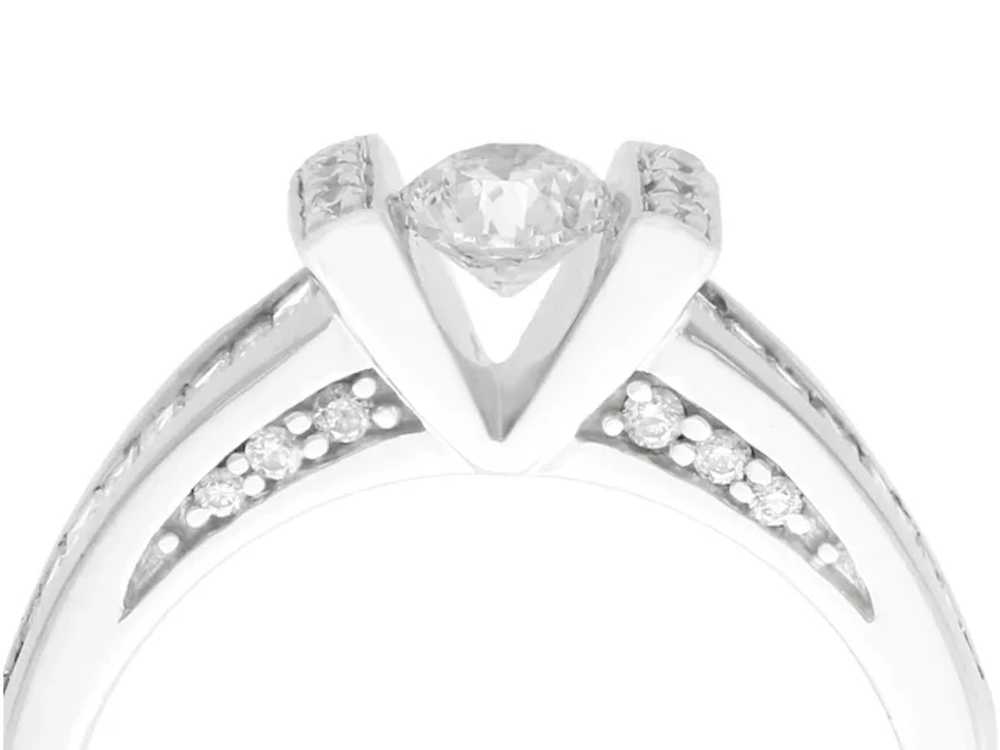 Contemporary 0.72 Cttw Diamond and 14k White Gold… - image 2