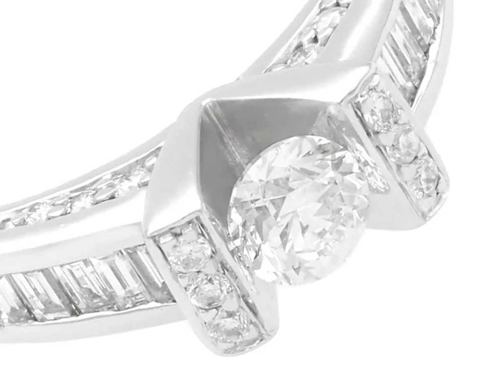 Contemporary 0.72 Cttw Diamond and 14k White Gold… - image 3