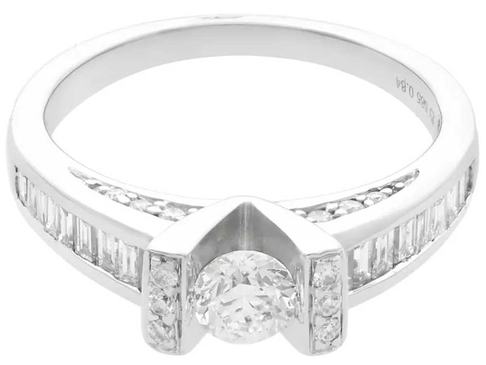 Contemporary 0.72 Cttw Diamond and 14k White Gold… - image 4