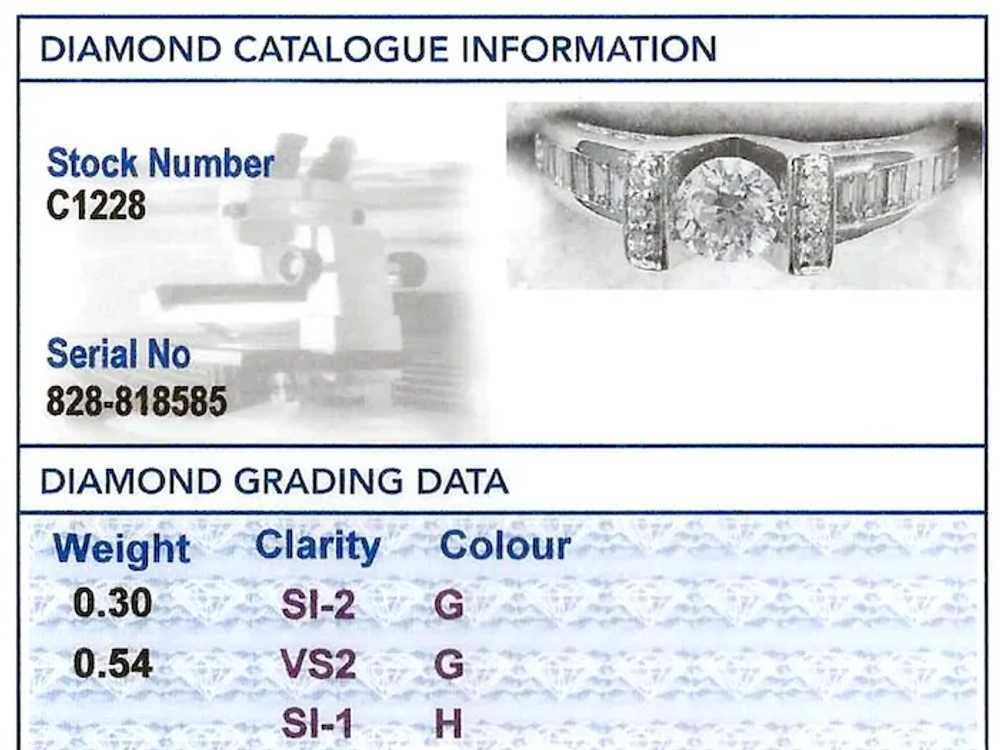 Contemporary 0.72 Cttw Diamond and 14k White Gold… - image 9