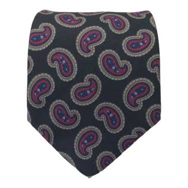 Aquascutum AQUASCUTUM Paisley Silk Tie Made In US… - image 1