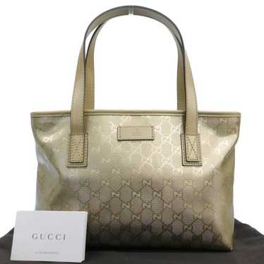 Gucci GUCCI GG Implement Handbag Tote Bag Gold 21… - image 1