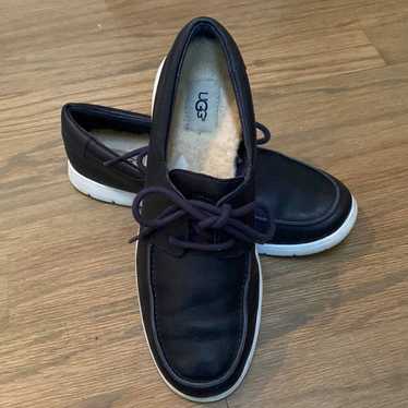 Ugg UGG Catton Leather Navy Boat Shoes Size 9.5 - image 1