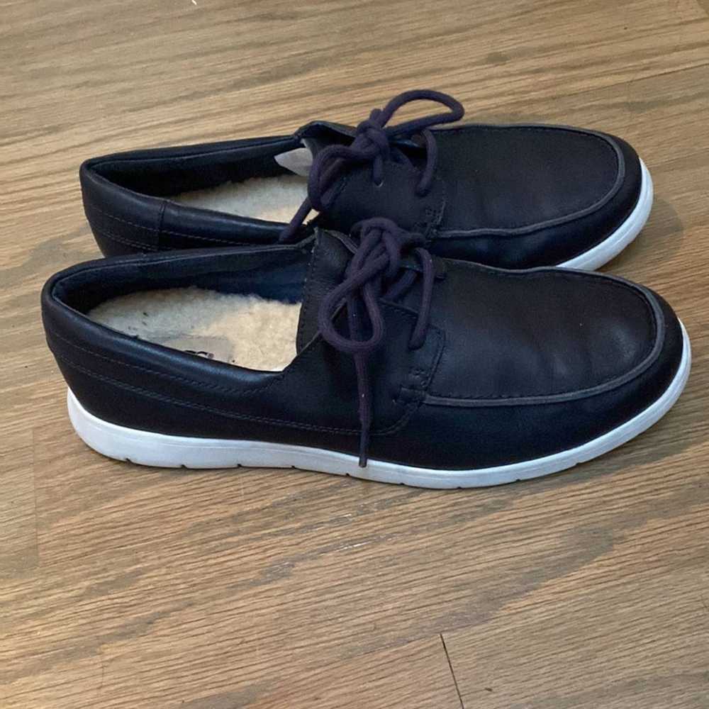 Ugg UGG Catton Leather Navy Boat Shoes Size 9.5 - image 3