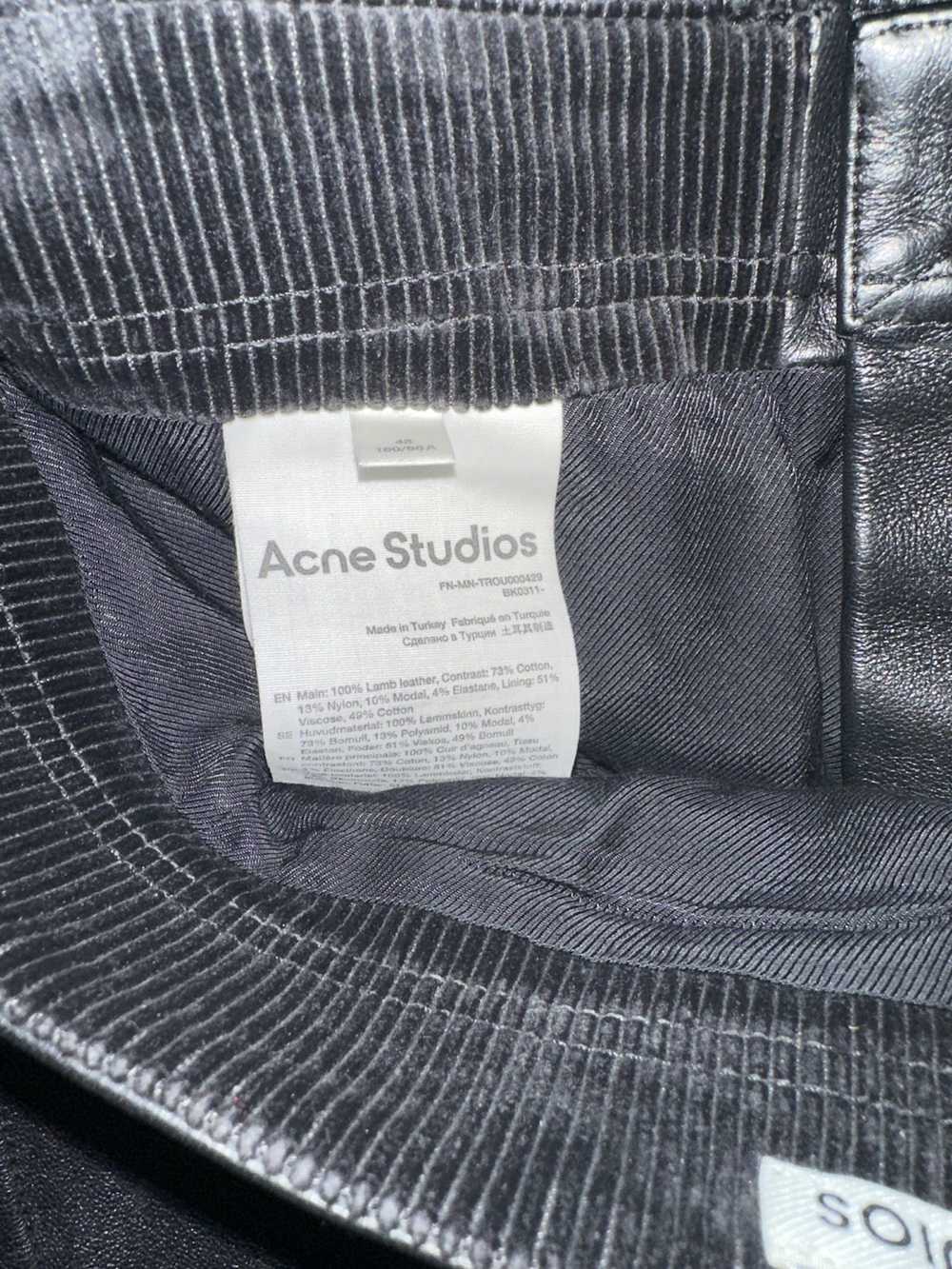 Acne Studios Acne Studios Black Leather Lambskin … - image 7