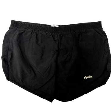 Vintage 80s NEW BALANCE Men's XL Black Nylon Running Gym Shorts