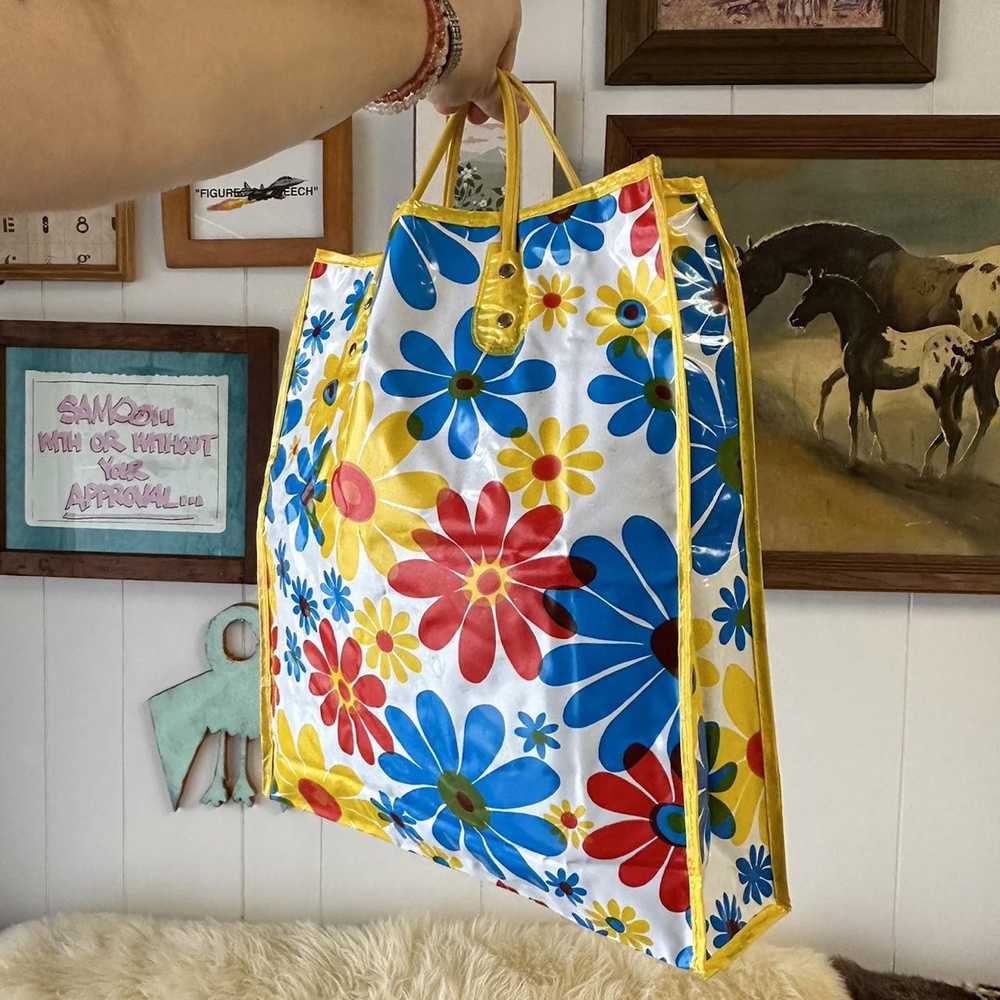 Vintage VINTAGE 60s vinyl tote bag - image 2