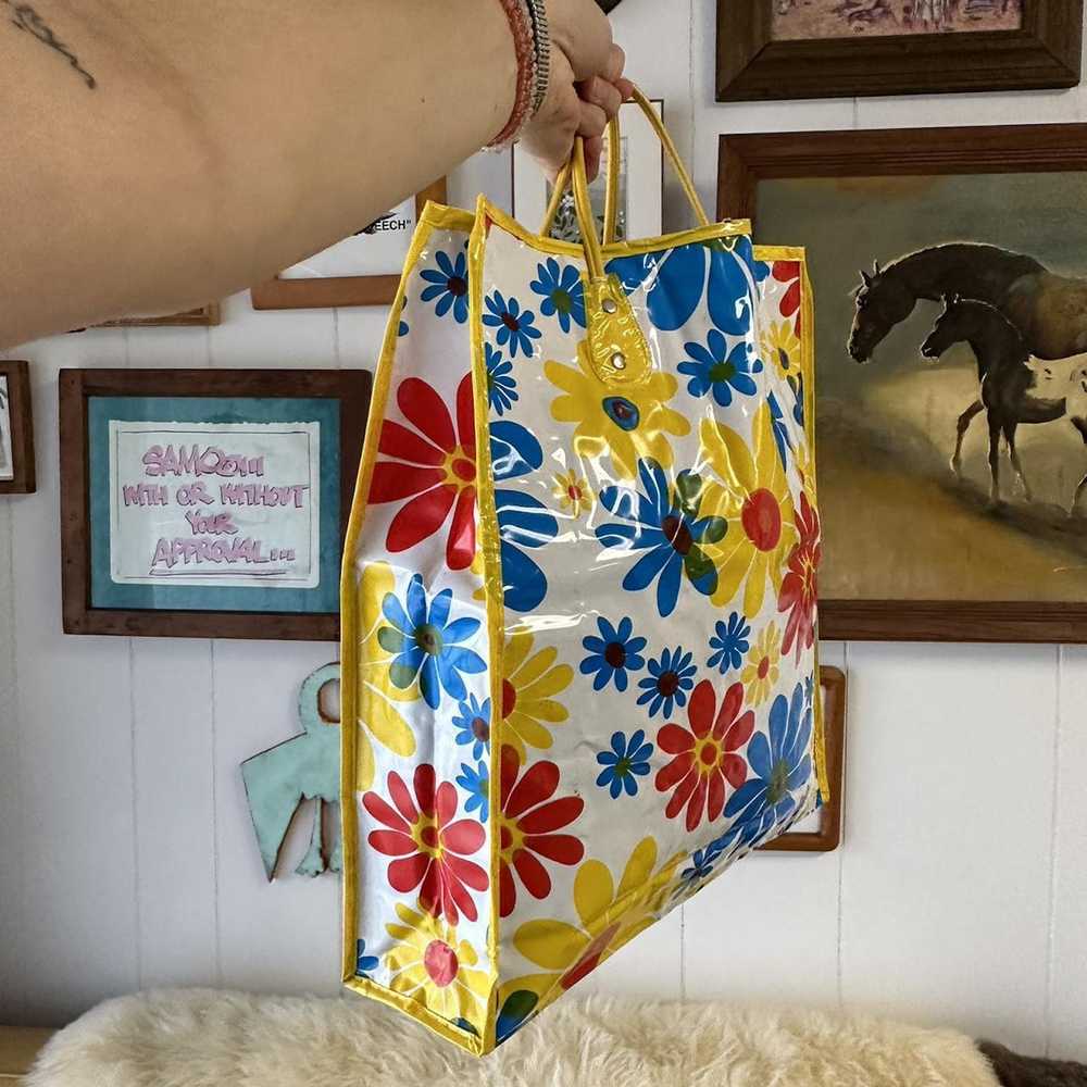 Vintage VINTAGE 60s vinyl tote bag - image 3