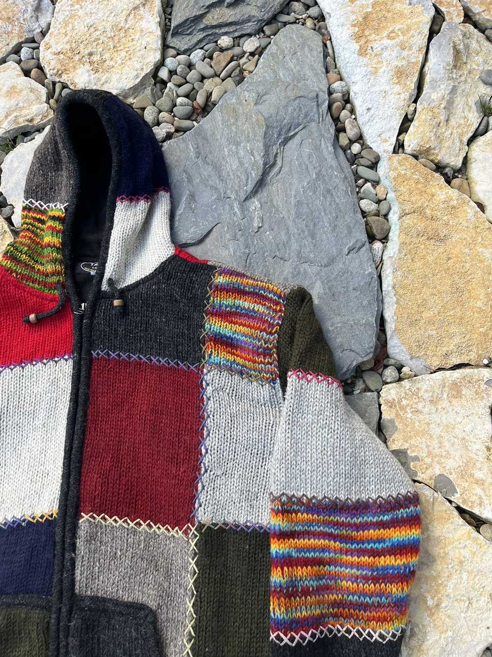 Coloured Cable Knit Sweater × Navajo × Vintage Vi… - image 2