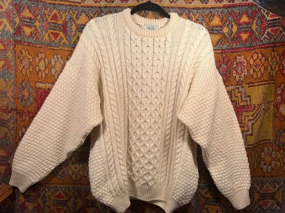 Vintage Vintage Cable Knit Wool Crewneck Sweater - image 6