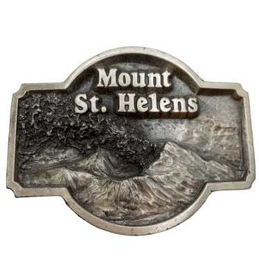 Vintage Mount St Helens Buckle Vtg Volcano Stratov