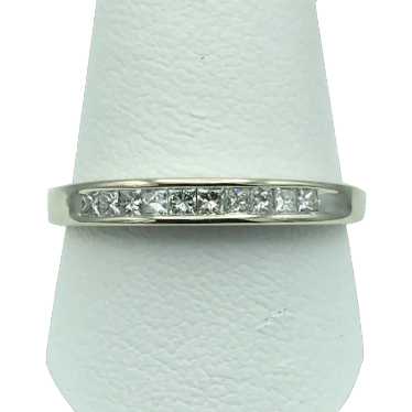 14KW 0.15ctw. Princess Cut Diamond Band