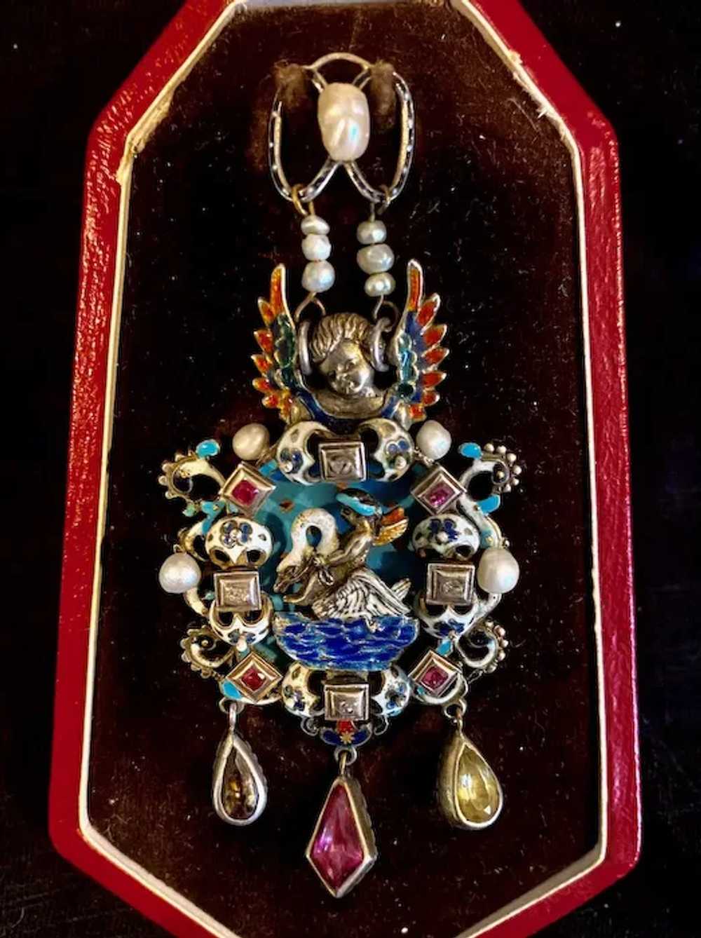 Beautiful intricate antique pendant ( in original… - image 2