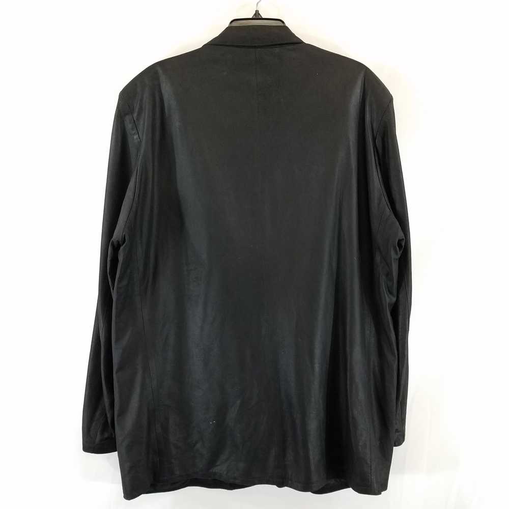 Remy Leather Men Black Leather Jacket 46 - image 2