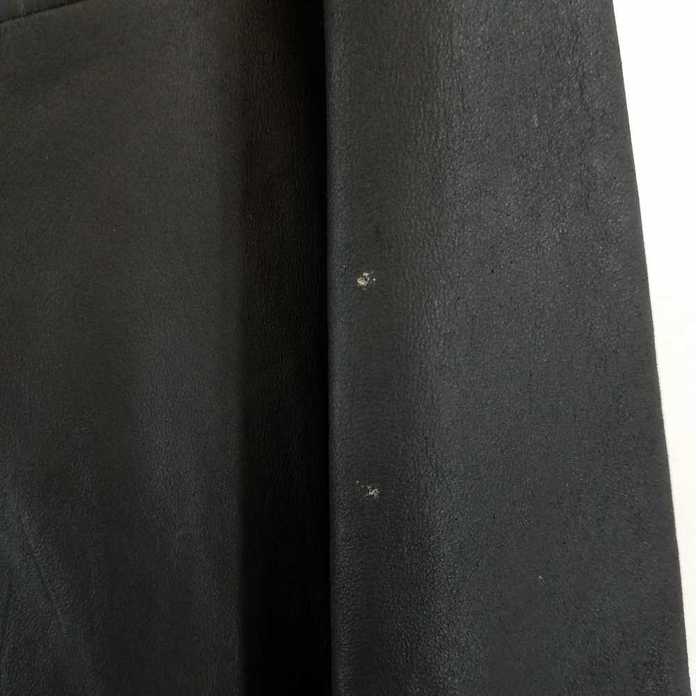 Remy Leather Men Black Leather Jacket 46 - image 5