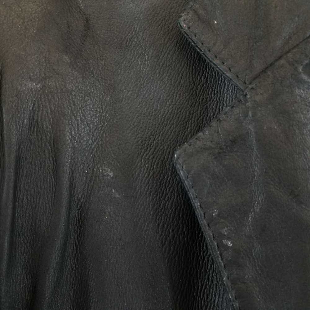 Remy Leather Men Black Leather Jacket 46 - image 8