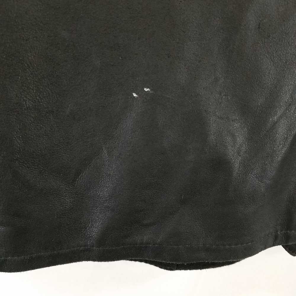 Remy Leather Men Black Leather Jacket 46 - image 9