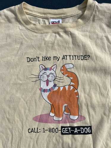 Animal Tee × Vintage Y2K Vintage Cat T Shirt kitte