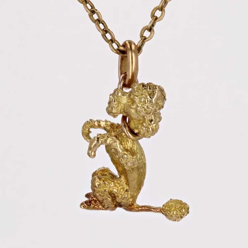 French 1960s 18 Karat Yellow Gold Sitting Poodle … - image 8