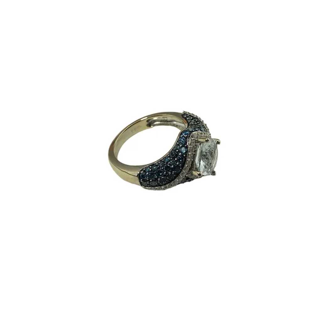 14K White Gold White Topaz Diamond Ring Size 7 #1… - image 3