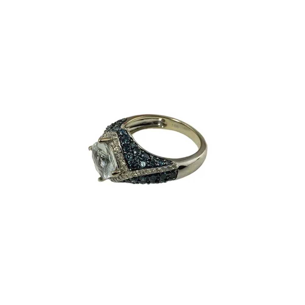 14K White Gold White Topaz Diamond Ring Size 7 #1… - image 6