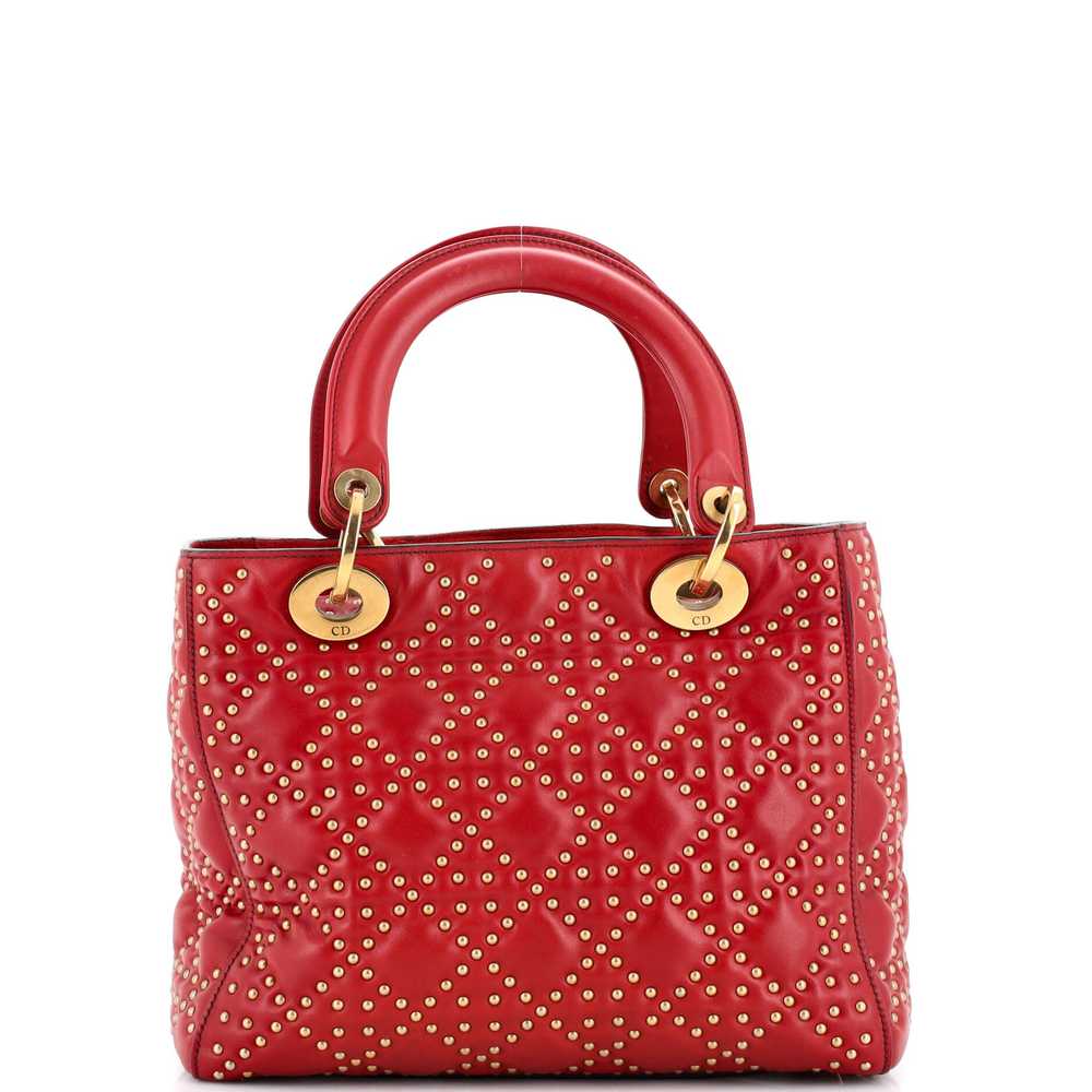 Christian Dior Supple Lady Dior Bag Cannage Studd… - image 3