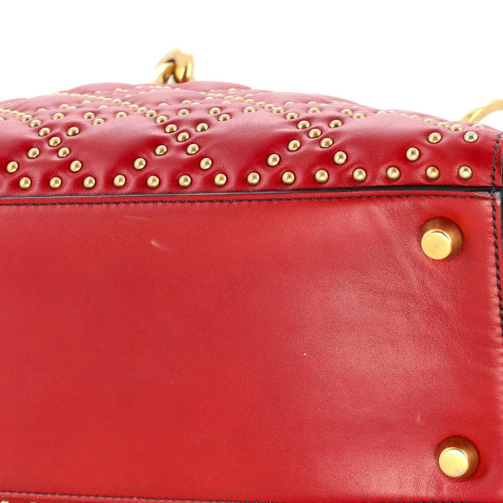 Christian Dior Supple Lady Dior Bag Cannage Studd… - image 6
