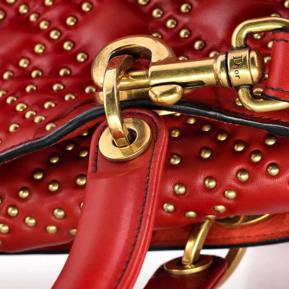 Christian Dior Supple Lady Dior Bag Cannage Studd… - image 8