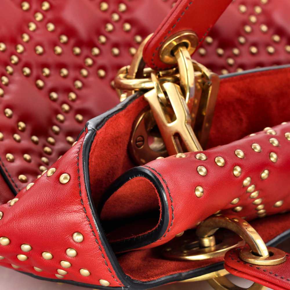 Christian Dior Supple Lady Dior Bag Cannage Studd… - image 9