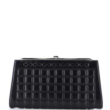 CHANEL Square Stitch Frame Clutch Quilted Lambskin